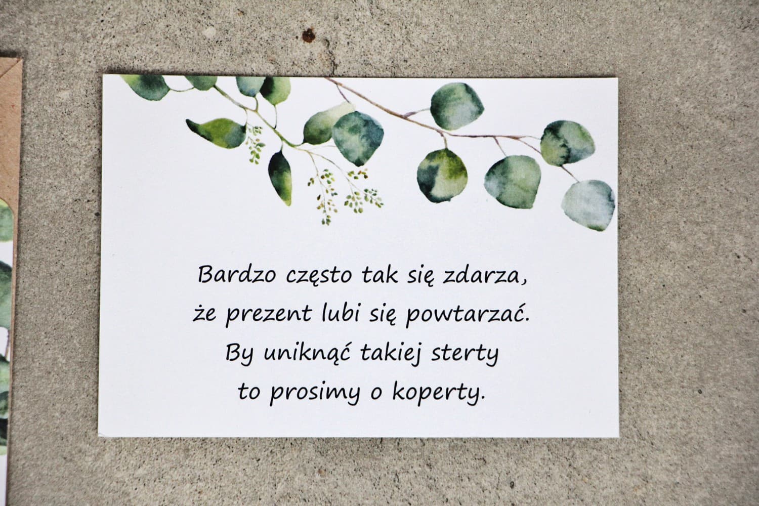 Eucalyptus Wedding Invitation Inserts | RSVP Cards, Gift Poems | Sorento No. 9