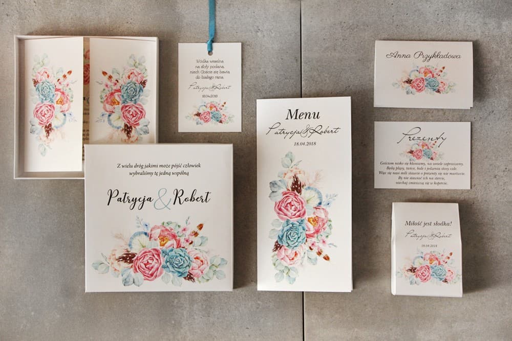 Wedding Stationery Sample Set: Invitation, Place Card, Menu | Pistachio Wedding Invitation Samples | Pistachio No. 24