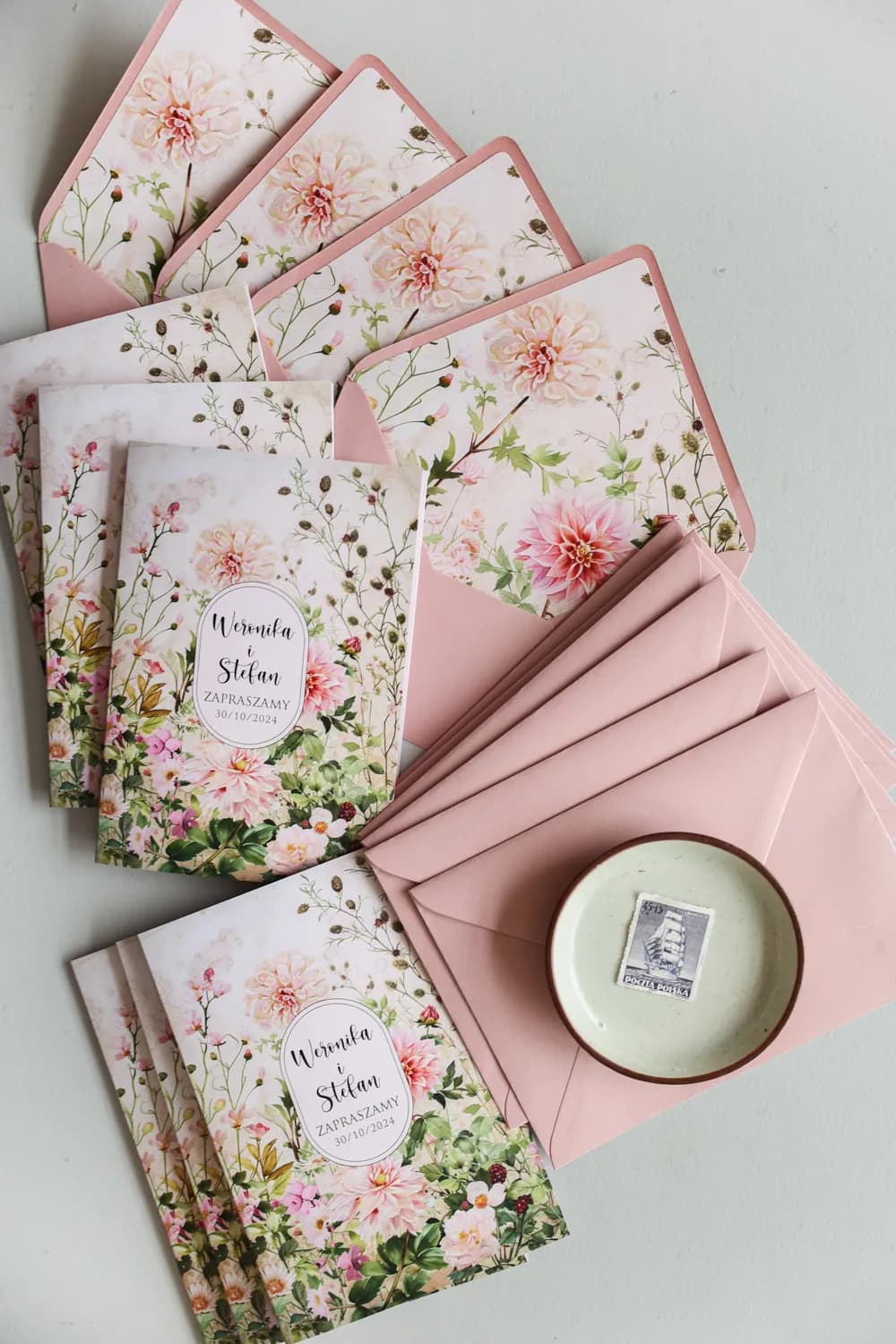 Impresja Collection Wedding Invitation No. 13 β Pastel Peonies