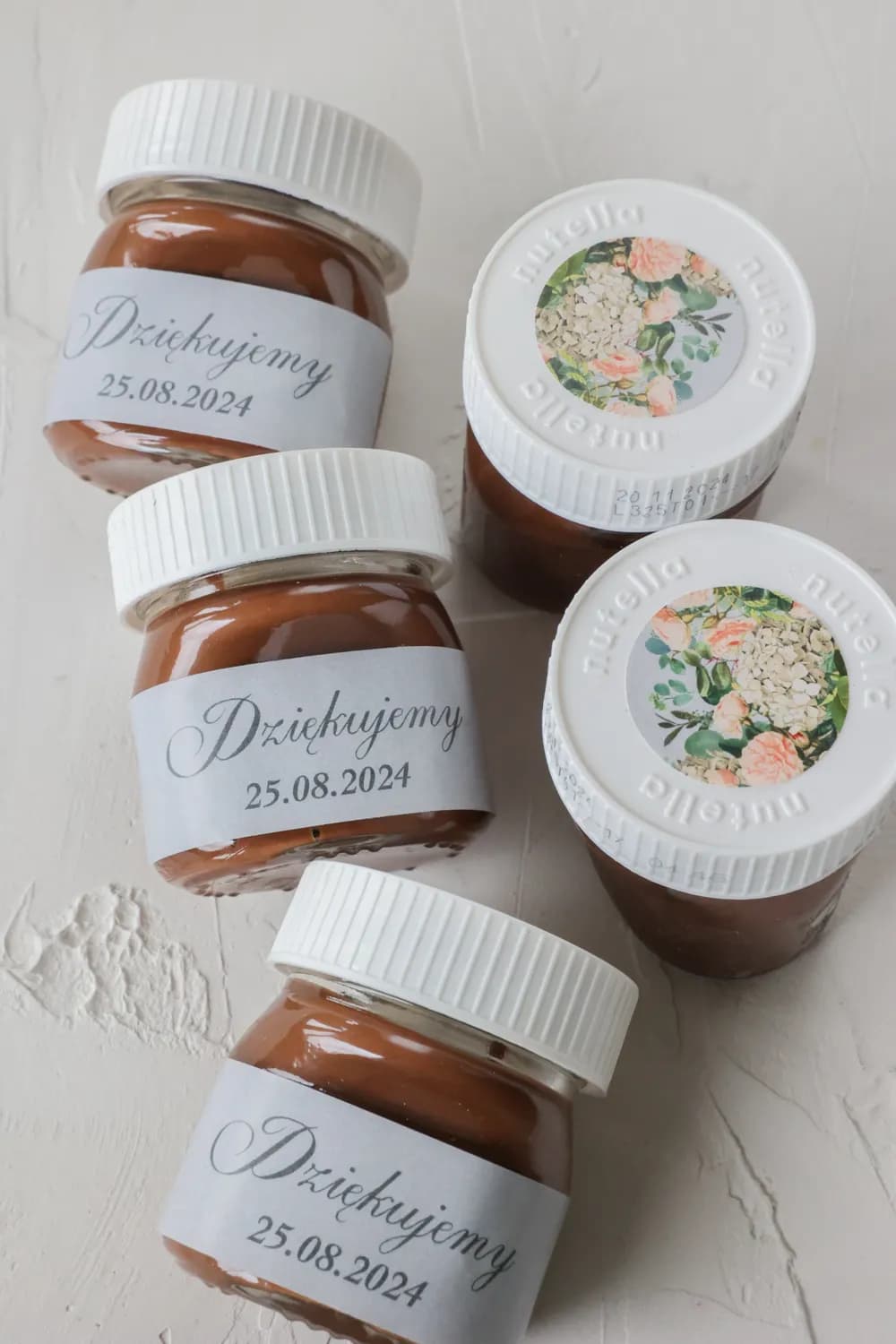 Nutella Jar Wedding Favours | Sweet Wedding Gifts with Label | Szafirowe No. 2