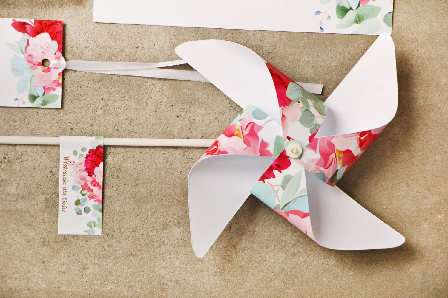 Peony Wedding Pinwheels, Personalized Wedding Favours | Wedding Pinwheels | Sorento No. 14