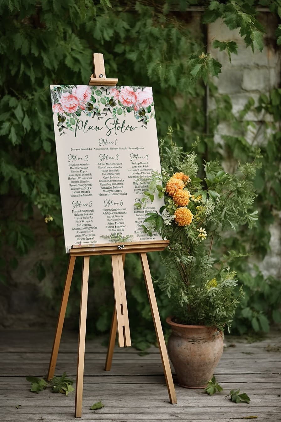 Pink Peonies Wedding Seating Chart | Eucalyptus Guest Board | Korani No. 6