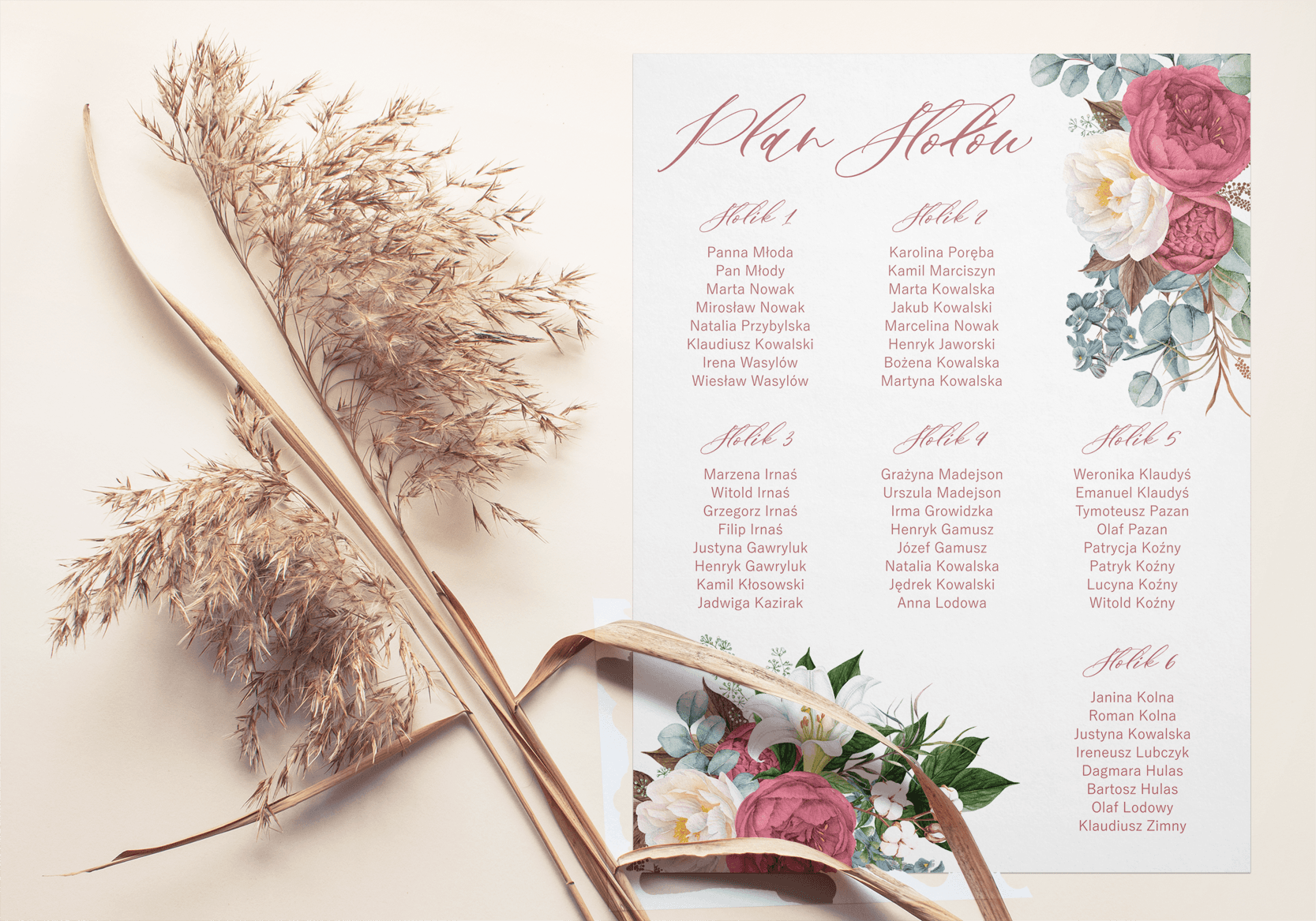 Floral Wedding Seating Chart with Peonies and Delphinium | Guest Seating Plan Board | Opal Design 10