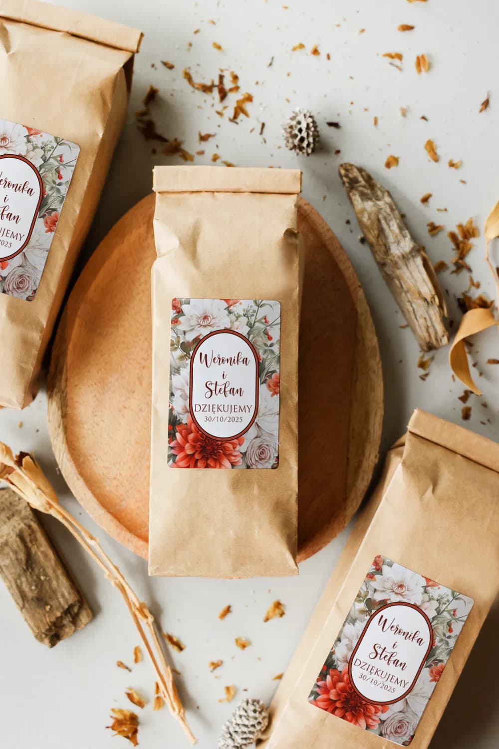 Aromatic Tea with Orange Flower Motif | Wedding Favours | Impression No. 16