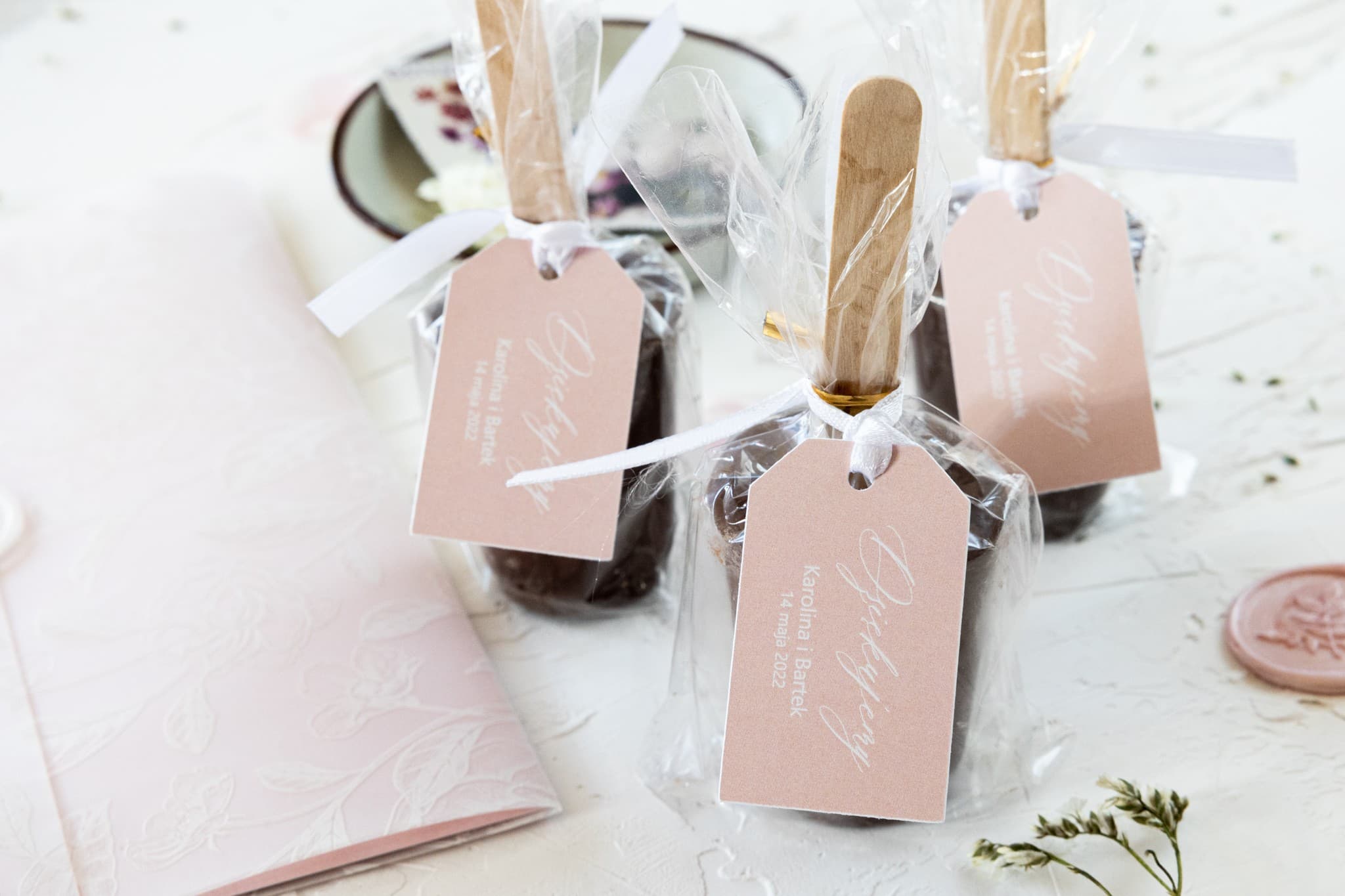 Czekolada na Patyku na Podziękowanie dla Gości | Słodkie Upominki Weselne | Nefryt nr 1