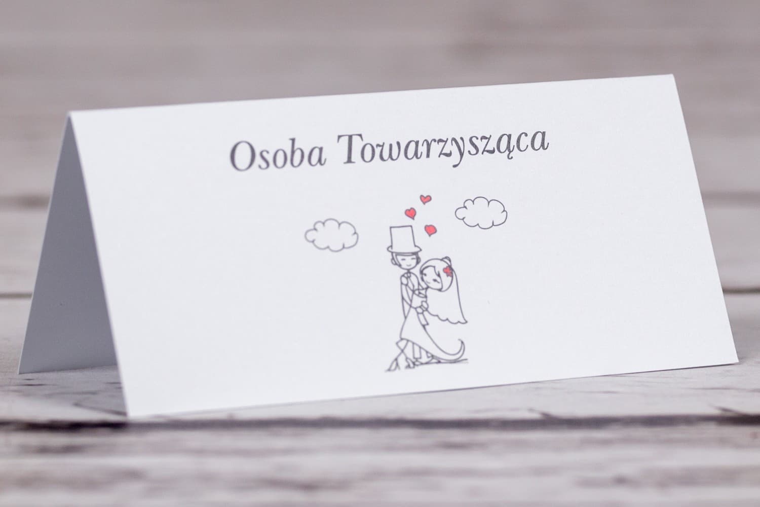 Winietki Ślubne Bueno nr 4 – Wizytówki na Stół z Motywem Tańczącej Pary