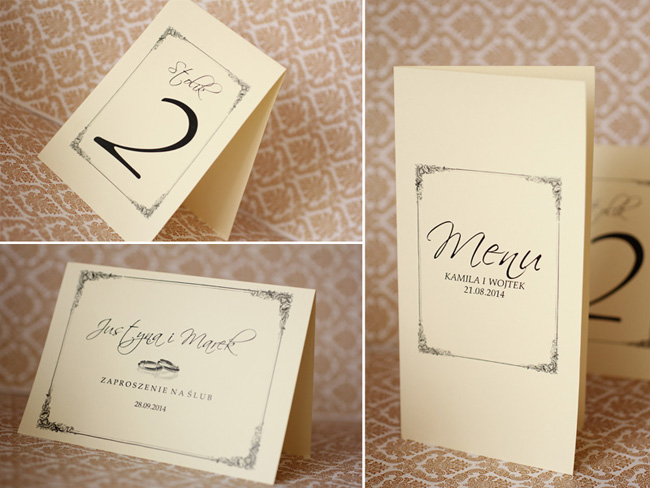 Zaproszenia Arte z ramką