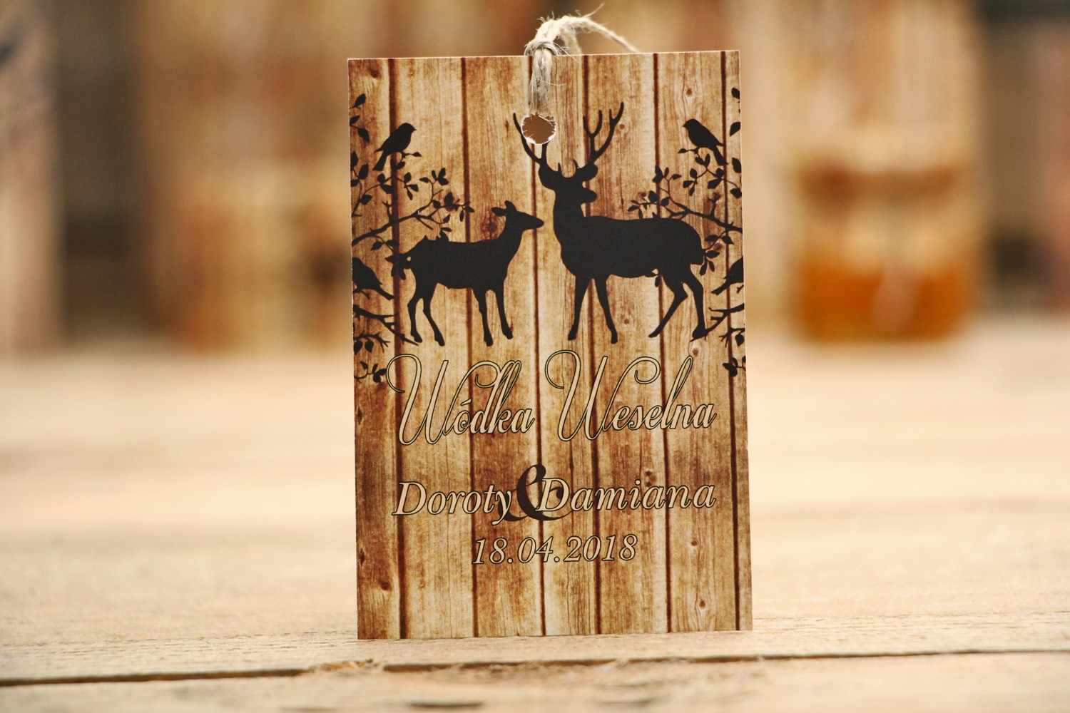 Rustic Deer Wedding Favor Tags | Personalize Your Labels