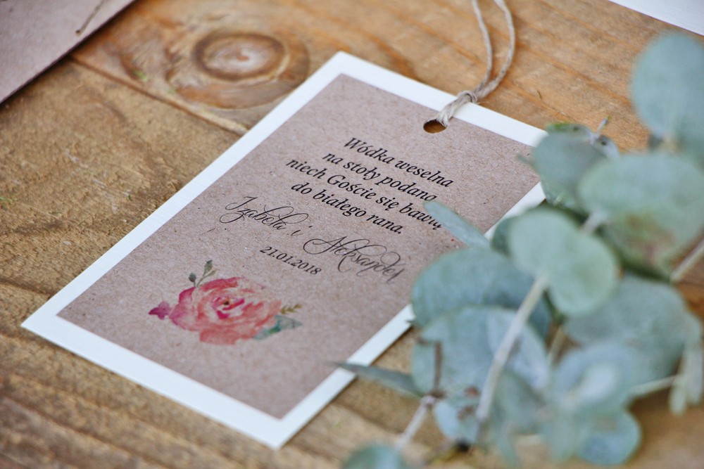 Rose Wedding Alcohol Tags & Bottle Labels | Margaret No. 6