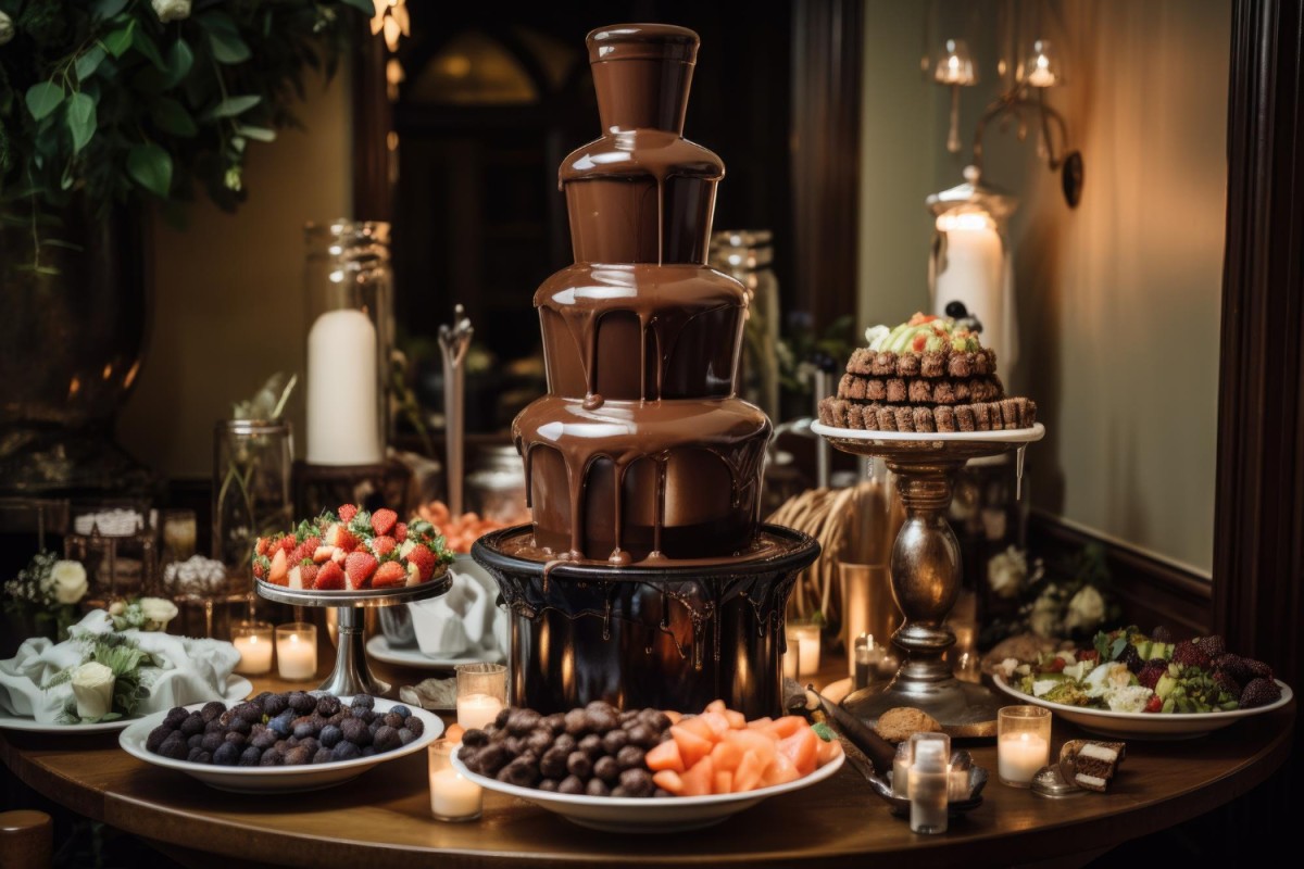 Fontanna czekoladowa na weselu
